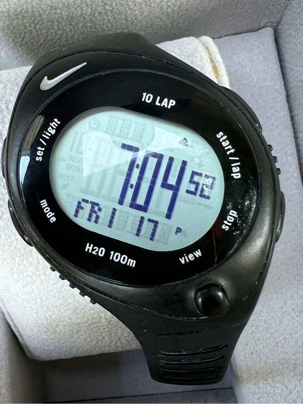Nike Bowerman Series 10 Lap Digital Watch Mens Stopwatch H20 100m New Battery